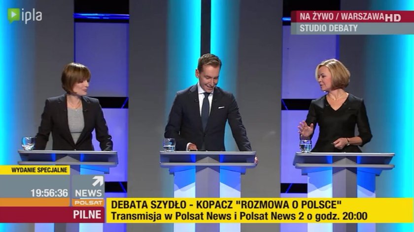 Debata Kopacz - Szydło. Pierwsza przyszła kandydatka PiS