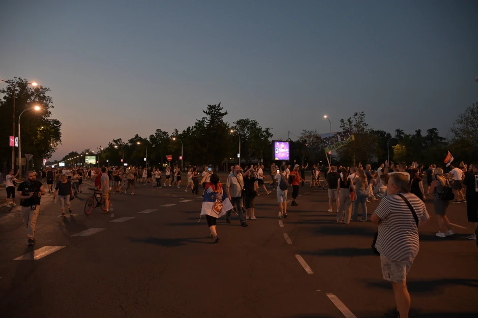 Studenti protest blokada Novi Beograd