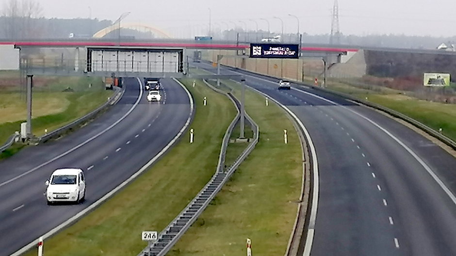 Autostrada A1 miejsce zderzenia z łosiem w miejscowości Sójki