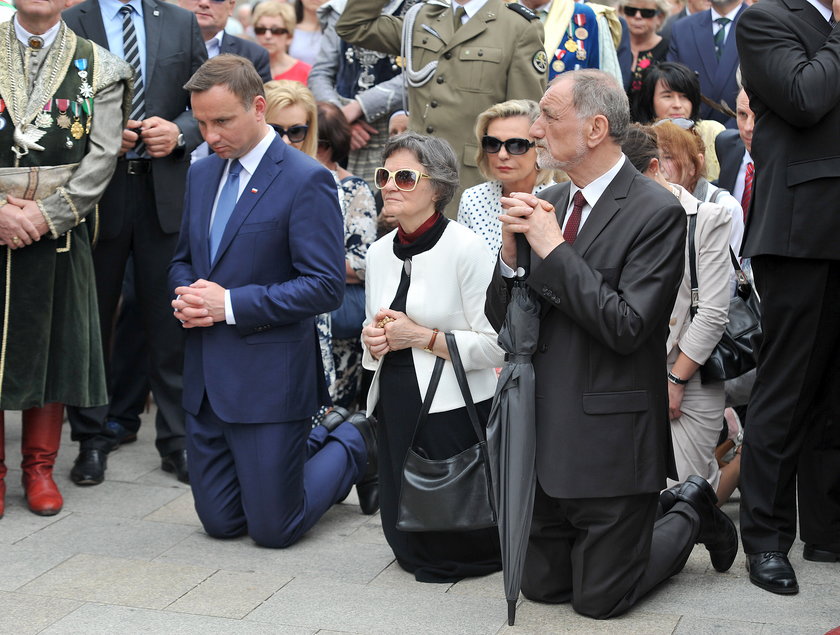 Andrzej Duda na procesji Bożego Ciała w Krakowie