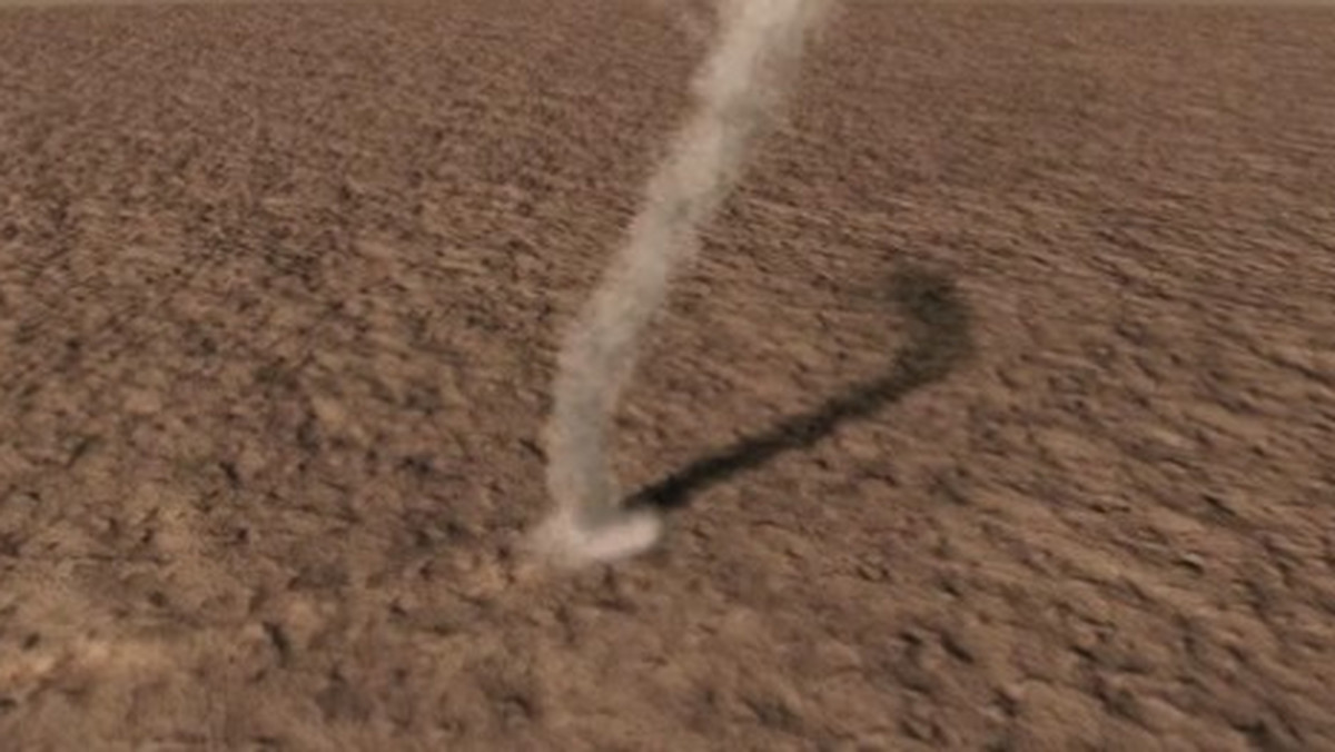 Sonda Mars Reconnaissance Orbiter znajduje się na orbicie wokół Marsa. Udało jej się sfotografować wysoką na 20 kilometrów trąbę powietrzną poruszającą się po powierzchni Czerwonej Planety.