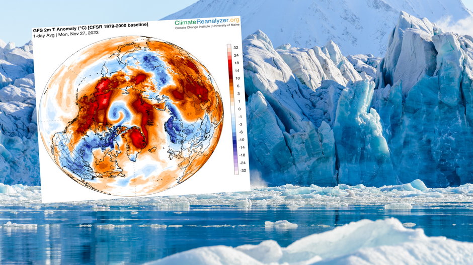 Na Grenlandii doszło do nietypowej anomalii pogodowej (screen: climatereanalyzer.org)