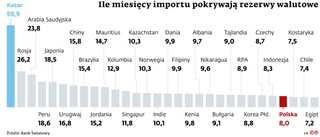 Ile miesięcy importu pokrywają rezerwy walutowe
