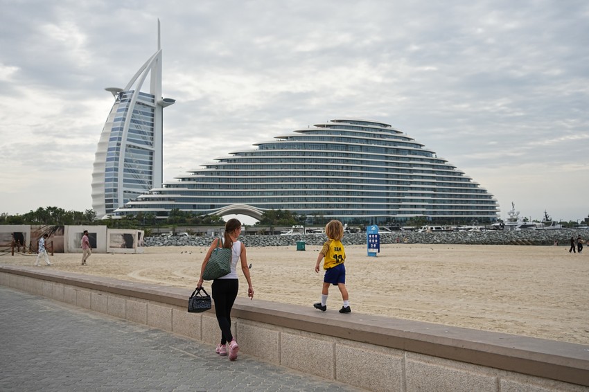 Hoteli Burdž al Arab i Džumejra Marsa al Arab u Dubaju, Emirati, 12. marta