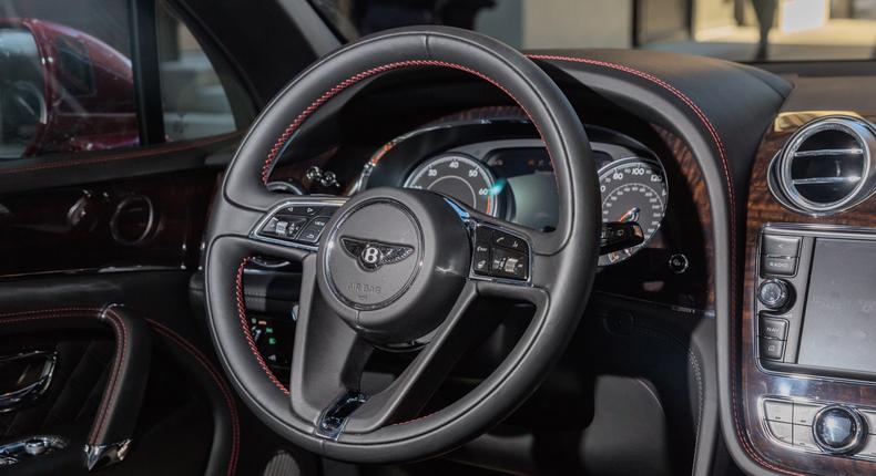 The leather-wrapped steering wheel is beautifully crafted. It also bears some strong Audi DNA.