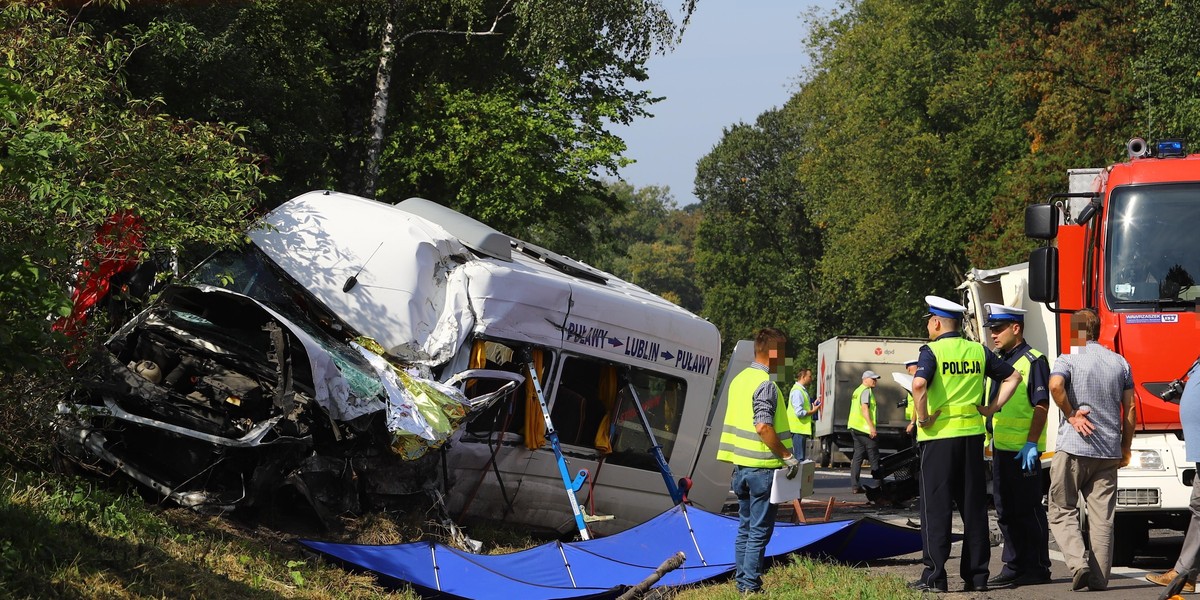 Śmiertelny wypadek na Lubelszczyźnie. Kilkanaście osób rannych