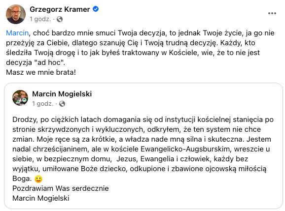 Post o. Grzegorza Kramera
