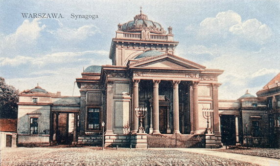 Wielka Synagoga na pocztówce.