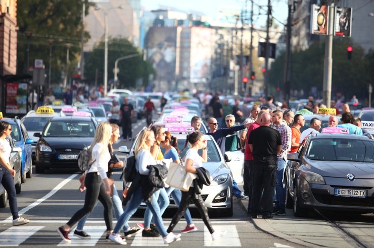 Protest taksista oktobra 2019. godine