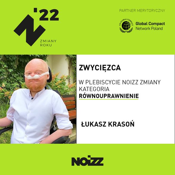 Łukasz Krasoń zwycięża w kategorii Równouprawnienie