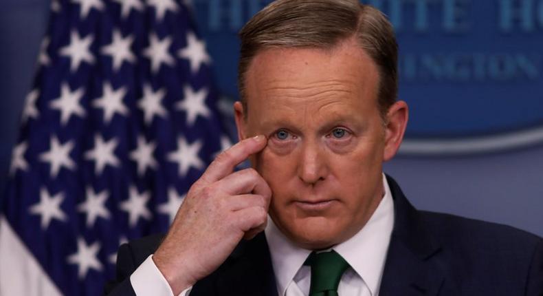 Spicer holds his daily press briefing at the White House in Washington