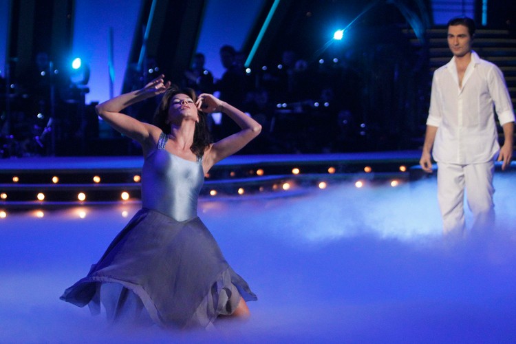 Piosenkarka Edyta Górniak i tancerz Jan Kliment