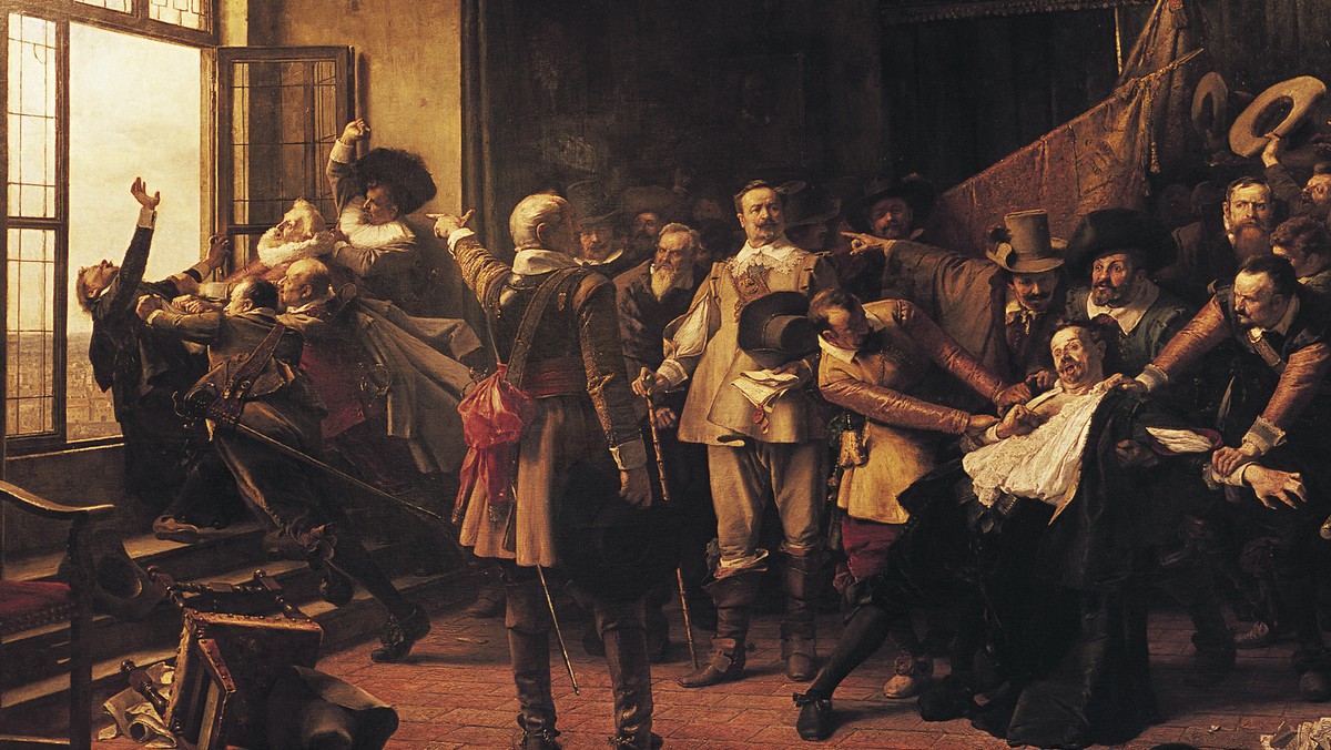 Painting of The Defenestration of Prague