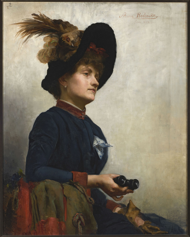 Anna Bilińska - "Portret damy z lornetką" (1884)