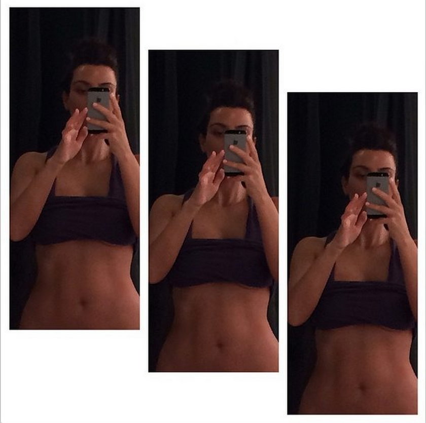 Kim Kardashian chwali się swoim brzuchem na Instagramie