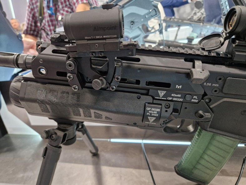 Granatnik podwieszany GP zaprezentowany w trakcie targów MSPO 2024.
