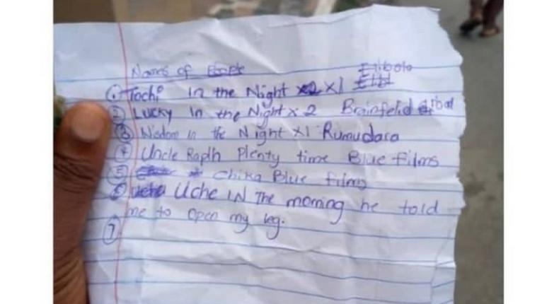 11-year-old girl releases a long list of men who’ve sexually abused her