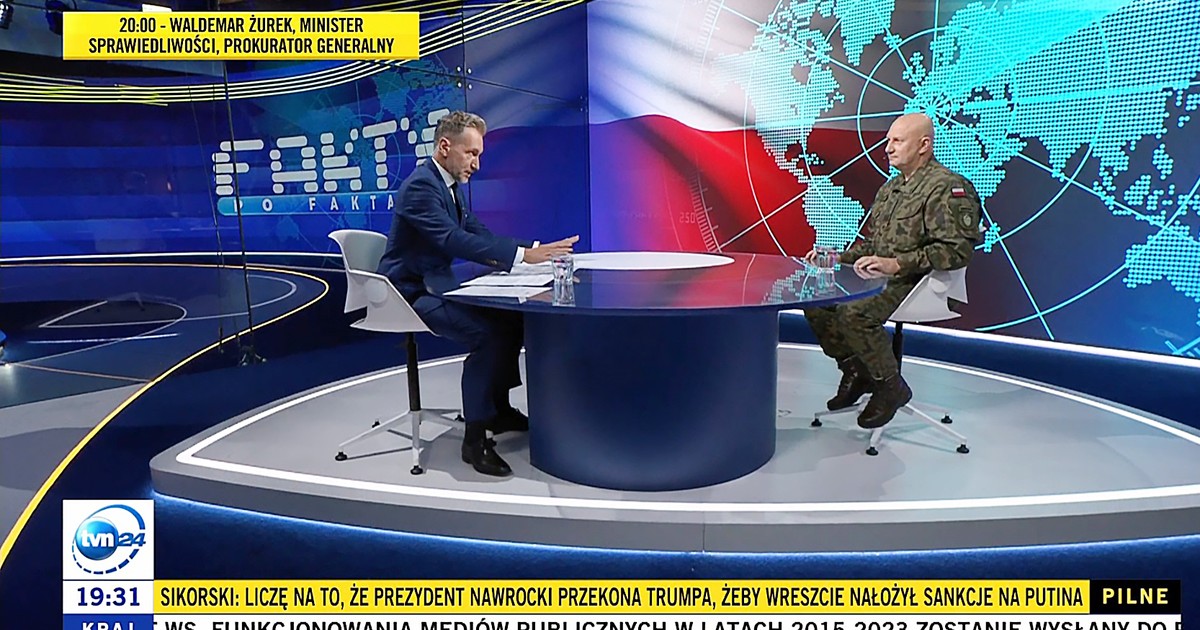 Nietypowa sytuacja w TVN24. Dowódca Operacyjny: pewnie będę musiał przerwać program