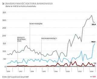 (Nad)płynność sektora bankowego. Dane w mld zł w końcu kwartału