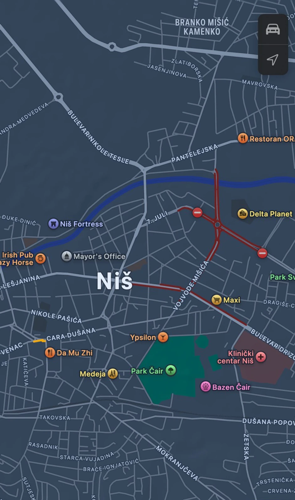 Niš mapa