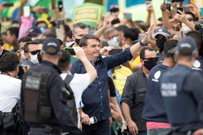 Bolsonaro 24 maja spotkał się ze swoimi zwolennikami