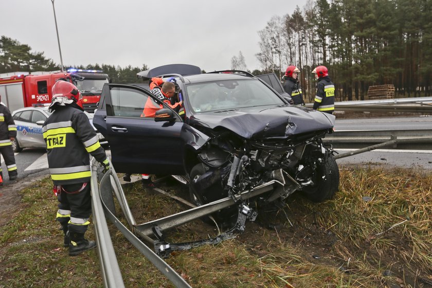 Groźny wypadek pod Zieloną Górą