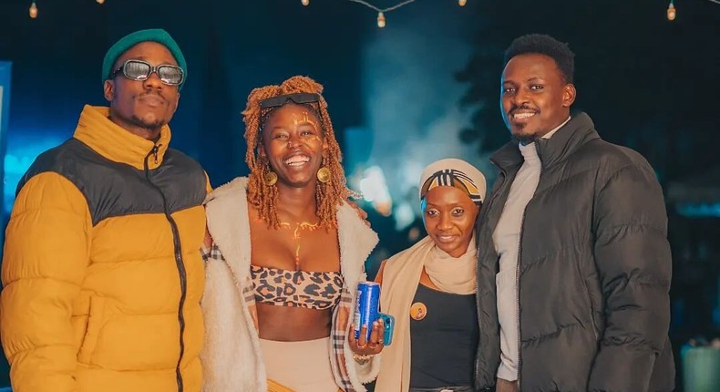 Musician Okello Max and fans during the 2023 first Edition of the Folk Fusion festival