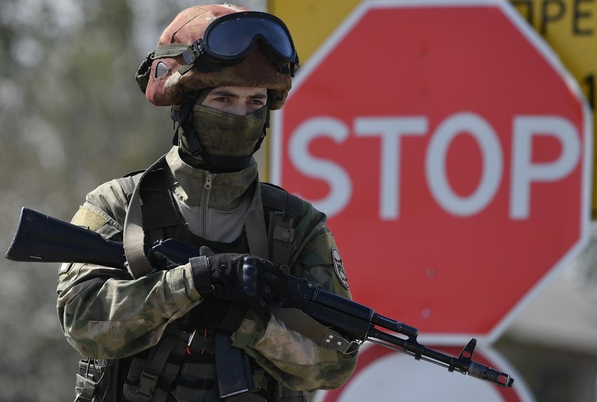 Ruske trupe u oblasti Hersona kod Severnokrimskog kanala