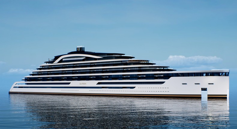 Ulyssia Residences says its residential superyacht will launch in 2028 with 132 cabins starting at about $10.95 million each.Ulyssia Residences