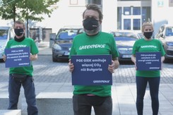 Protest Greepeace przed siedzibą PGE. 'Emituje więcej CO2 niż Bułgaria'