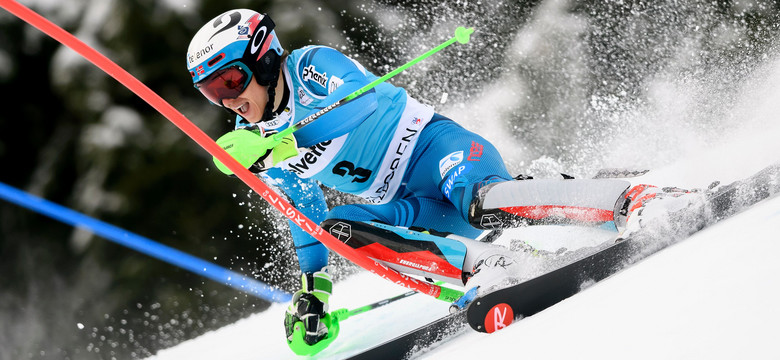 Alpejski PŚ: Henrik Kristoffersen prowadzi na półmetku slalomu w Adelboden