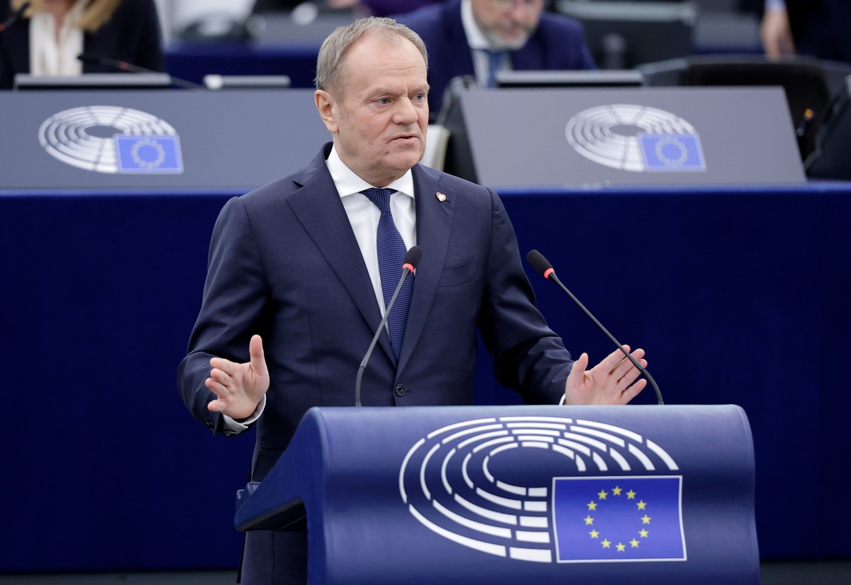 Donald Tusk w Parlamencie Europejskim. 22.01.2025
