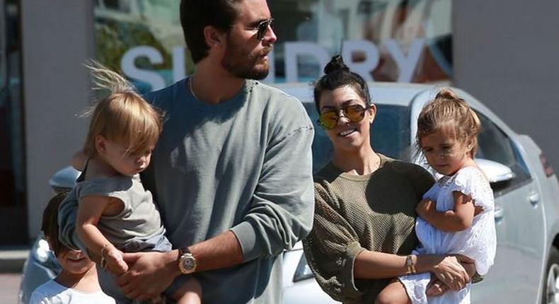 Scott Disick, Kourtney Kardashian and kids