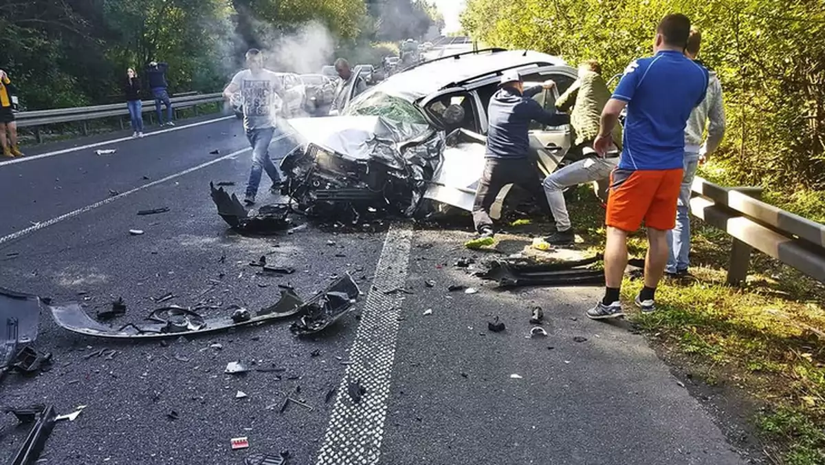 Wypadek koło Dolnego Kubina