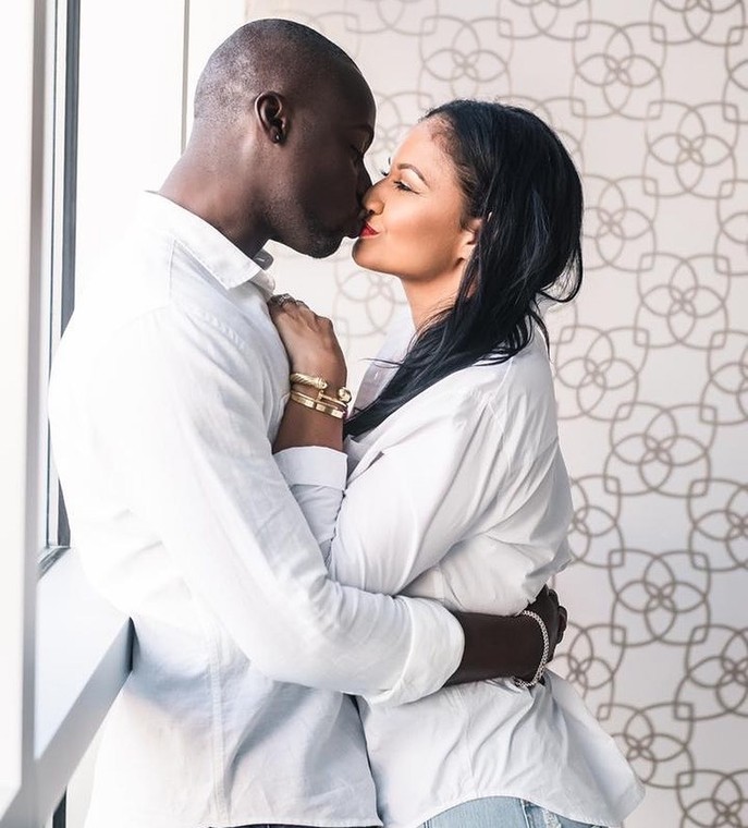 Chris Attoh and Late Wife 