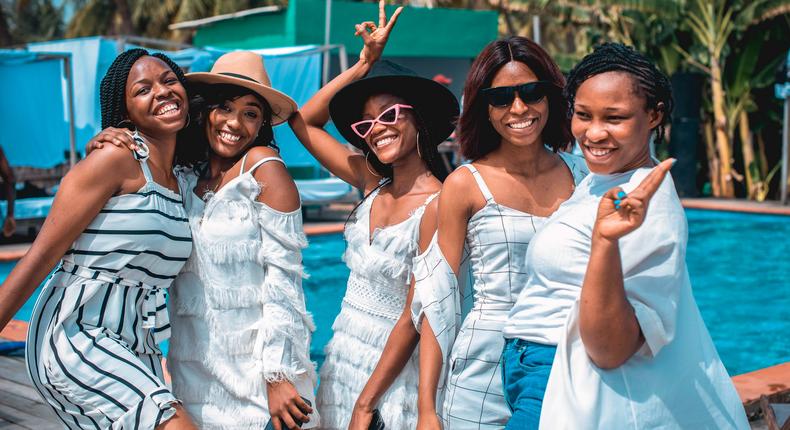 Some of Pulse Nigeria's staff at Pop Beach 