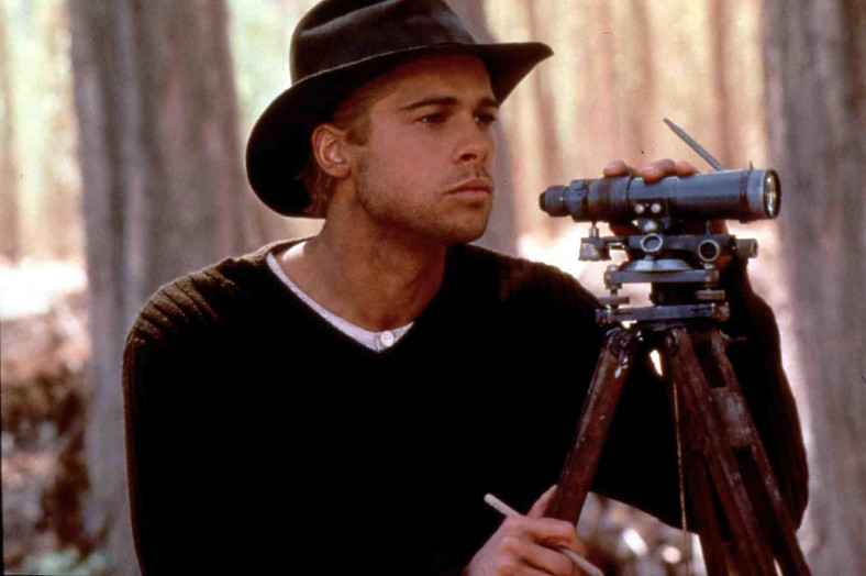 Brad Pitt na planie filmu "Siedem lat w Tybecie"