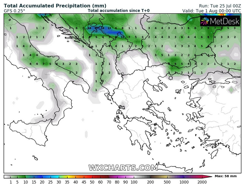Do końca miesiąca na południu Europy trudno znaleźć w prognozach większe opady deszczu