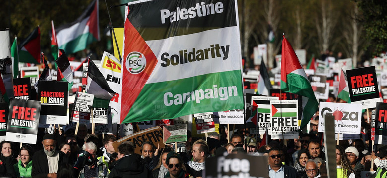 Wielki marsz solidarności z Palestyną. Na ulice Londynu wyszło kilkaset tysięcy ludzi