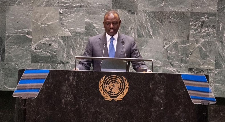 President William Ruto at the United Nations General Assembly