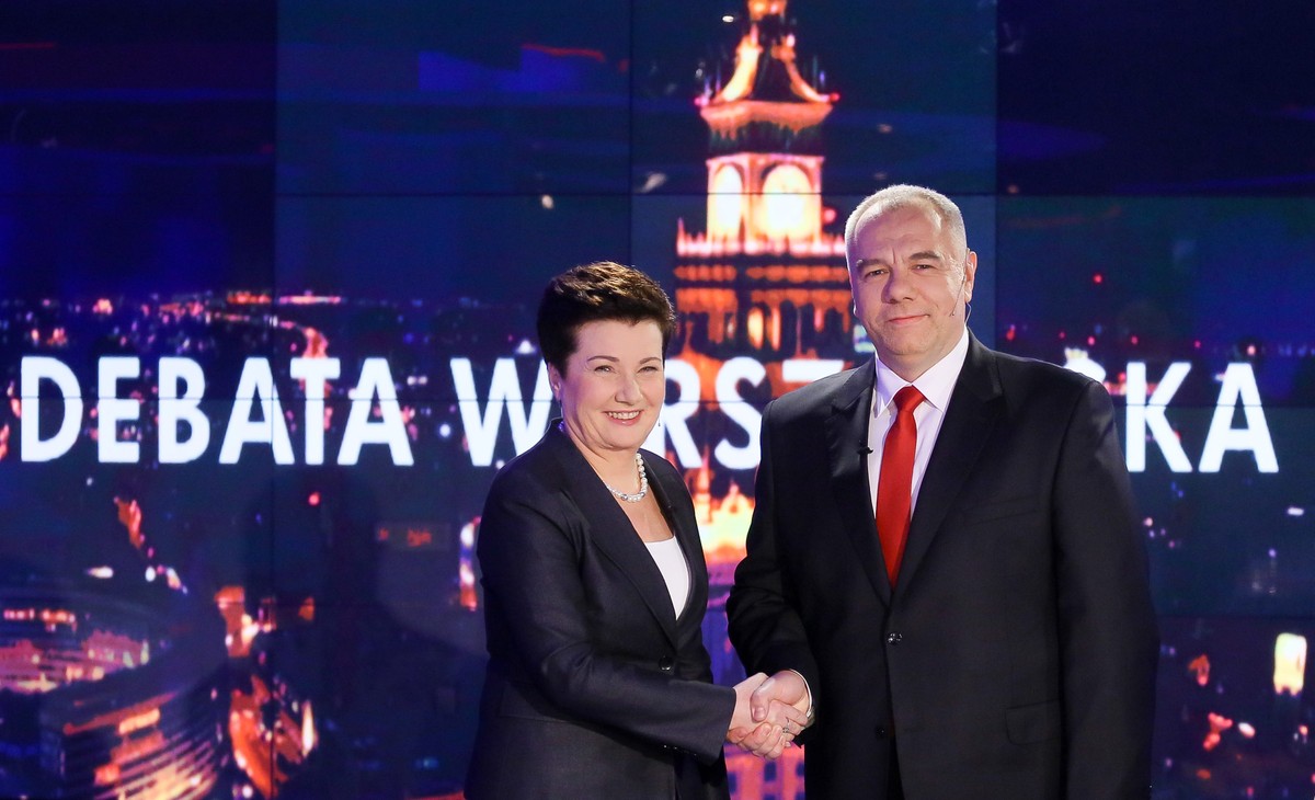 Jacek Sasin i Hanna Gronkiewicz-Waltz