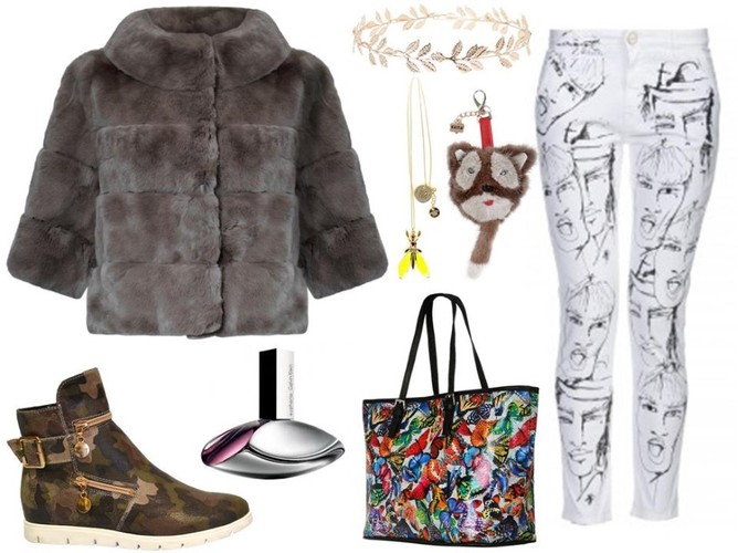 Futro- Hera Moda Studio/hera.com.pl, legginsy- Pinko/CATWALK/e-catwalk.pl, buty-Followme/followmebutik.pl, breloczek- Gena/gena.pl, wisiorek- Patrizia Pepe/CATWALK/e-catwalk.pl, torebka- ANTBAG BY ANIA/antbags.pl, opaska do włosów-Tkmaxx/tkmaxx.pl, perfumy- Calvin Klein Eupforia