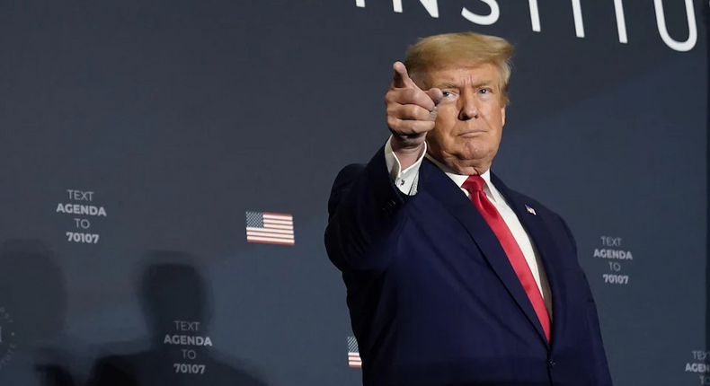 Dans son discours, l'ancien président Donald Trump a présenté sa vision de la loi et de l'ordre, et il a attaqué à nouveau la bureaucratie de « l'État profond ».PHOTO : ASSOCIATED PRESS / ANDREW HARNIK