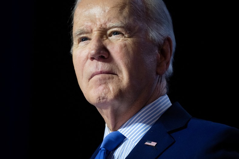 Joe Biden en un mitin en Manassas, Virginia, el 23 de enero de 2024.