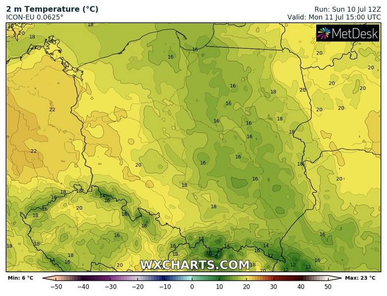 Temperatura głównie na zachodzie może przekroczyć 20 st. C