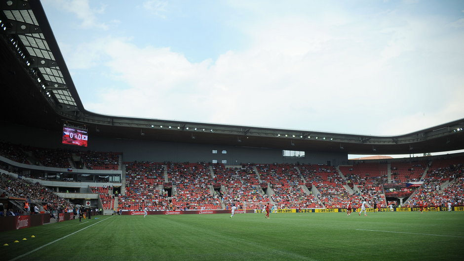 Stadion Slavii Praga, na którym rozegrany zostanie mecz Czechy – Polska w eliminacjach EURO 2024