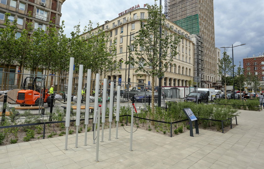 Plac Powstańców Warszawy znów zielony