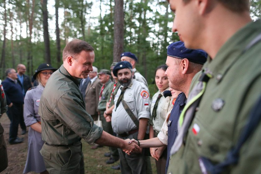 Andrzej Duda na obozie harcerskim