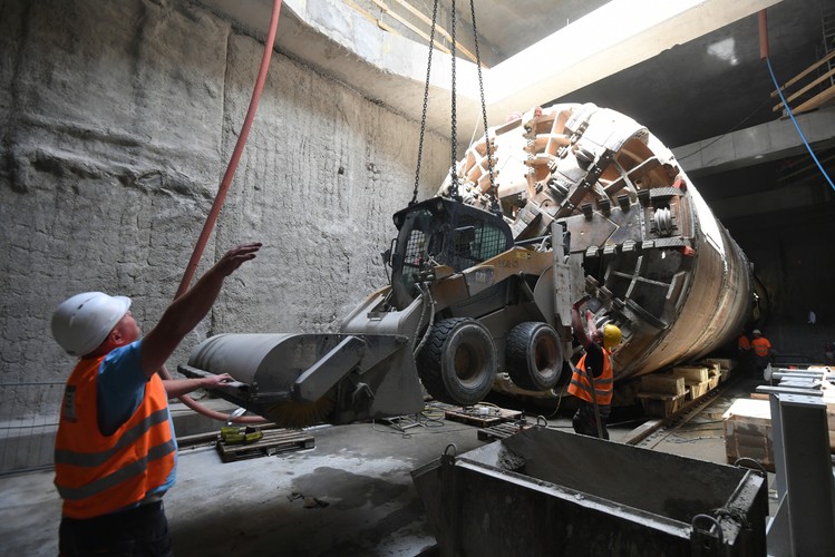 Teren budowy stacji Targówek  <br><br>
(nlat/cat) PAP/Bartłomiej Zborowski