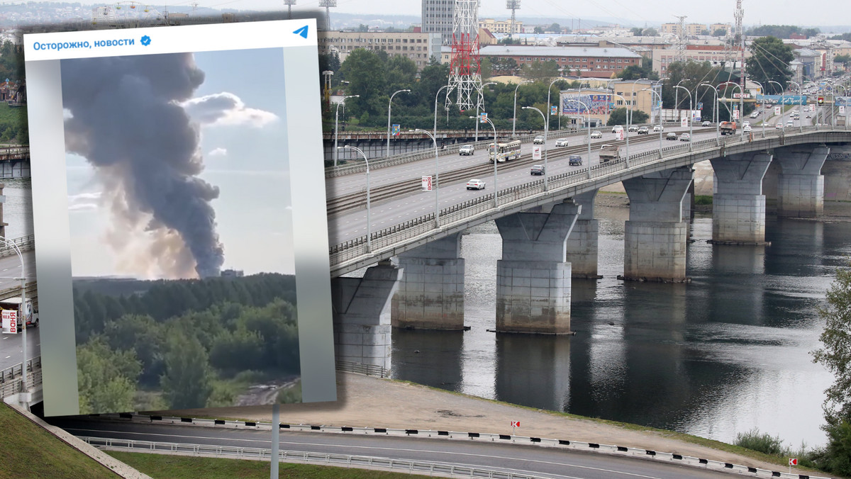 W Rosji płonie magazyn fajerwerków. Słup dymu nad miastem [WIDEO]